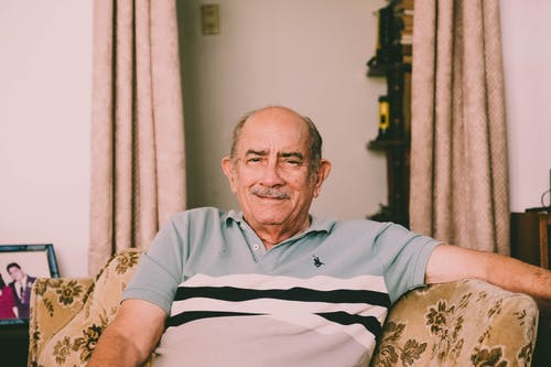 man in an independent living facility