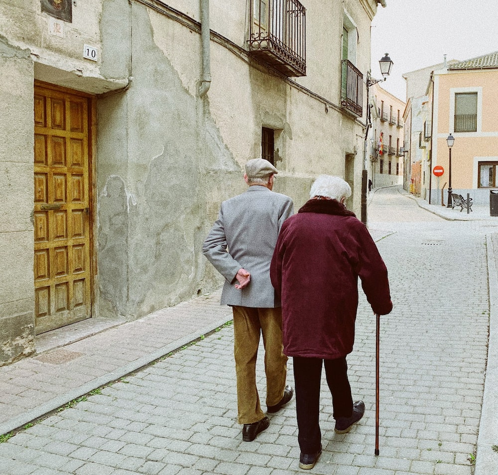Two people going for a walk.