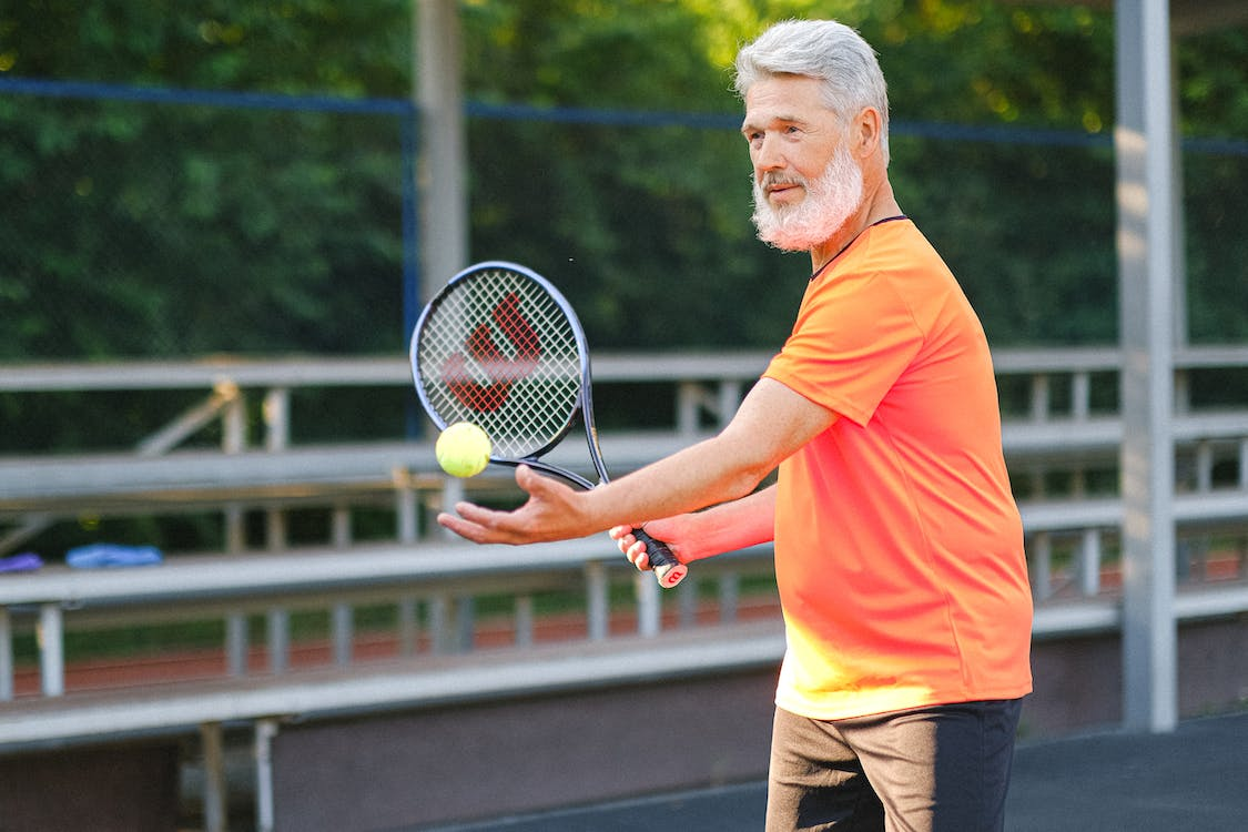  a person playing tennis. 